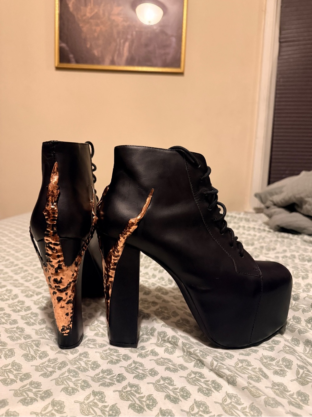 Jeffrey Campbell Lita Claw Leather Bronze *RARE*